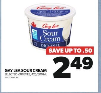 Real Canadian Superstore Gay lea sour cream, 425/500 ml offer