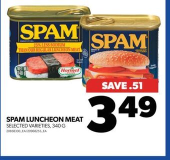 Real Canadian Superstore Spam luncheon meat, 340 g offer