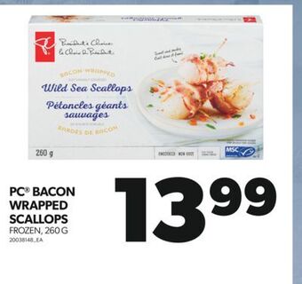 Real Canadian Superstore Pc bacon wrapped scallops, 260 g offer