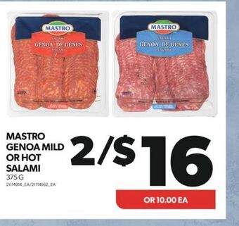 Real Canadian Superstore Mastro genoa mild or hot salami, 375 g offer