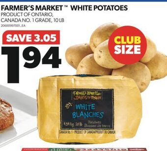 Real Canadian Superstore Farmer's market white potatoes, 10 lb offer