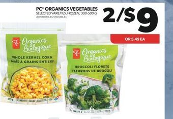 Real Canadian Superstore Pc organics vegetables, 300-500 g offer