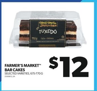Real Canadian Superstore Farmer's market bar cakes, 675-770 g offer