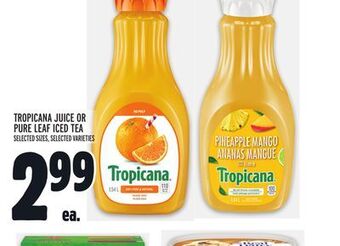 Metro Tropicana juice or pure leaf iced tea offer