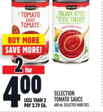 Metro Selection tomato sauce offer