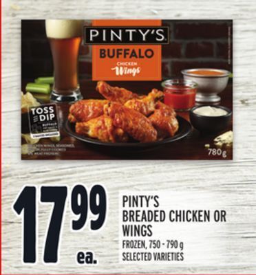 Metro Pinty's breaded chicken or wings offer