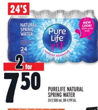 Metro Purelife natural spring water offer