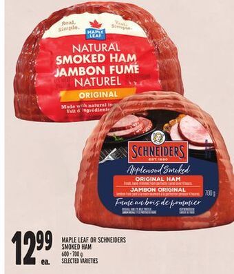 Metro Maple leaf or schneiders smoked ham offer