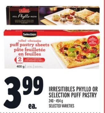 Metro Irresitibles phyllo or selection puff pastry offer