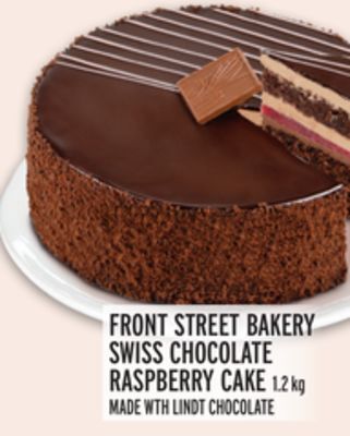 Metro Front street bakery swiss chocolate raspberry cake offer