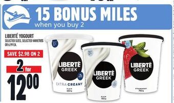 Metro Liberté yogourt offer