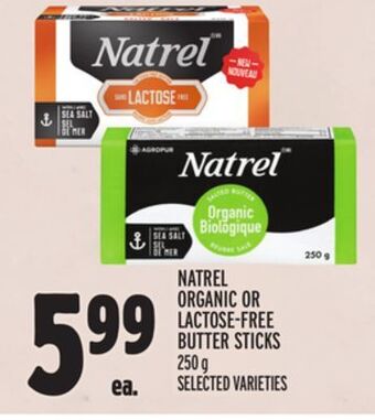 Metro Natrel organic or lactose-free butter sticks offer