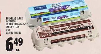Metro Burnbrae farms naturegg or conestoga farms omega-3 eggs offer