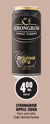 Metro Strongbow apple cider offer