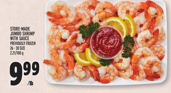 Metro Store-made jumbo shrimp with sauce offer