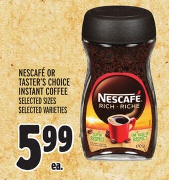 Metro Nescafé or taster's choice instant coffee offer