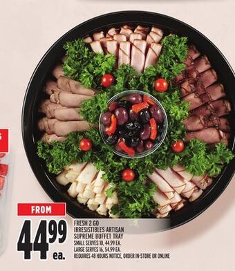 Metro Fresh 2 go irresistibles artisan supreme buffet tray offer