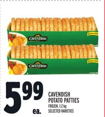 Metro Cavendish potato patties offer