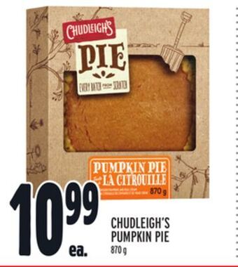 Metro Chudleigh's pumpkin pie offer