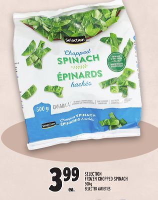 Metro Selection frozen chopped spinach offer