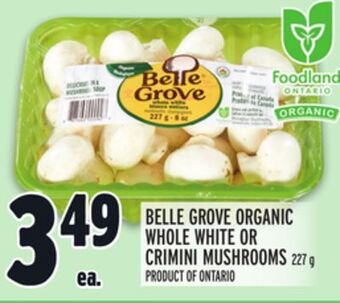 Metro Belle grove organic whole white or crimini mushrooms offer