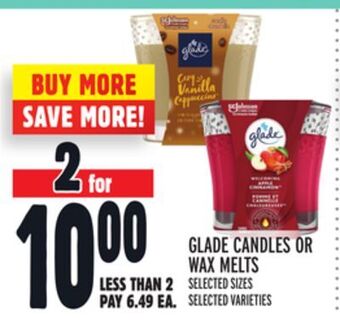 Metro Glade candles or wax melts offer