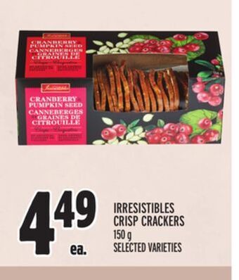 Metro Irresistibles crisp crackers offer
