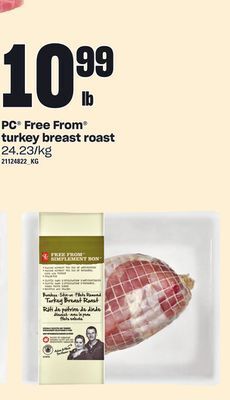 Loblaws Pc free from turkey breast roast offer