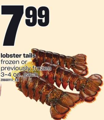 Loblaws Lobster tails, 3-4 oz. each offer