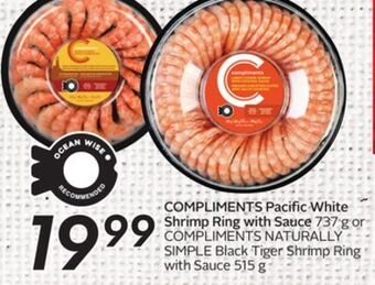 Sobeys Pacific white shrimp ring with sauce offer