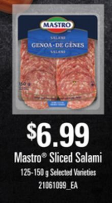 Loblaws Mastro sliced salami, 125-150 g offer