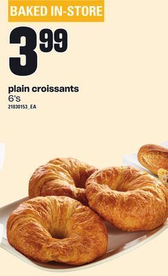 Loblaws Plain croissants, 6's offer