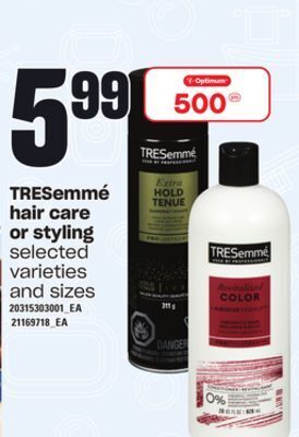 Loblaws Tresemmé hair care or styling offer