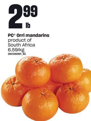 Loblaws Pc orri mandarins offer