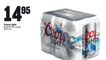 Loblaws Coors light, 6x473 ml cans offer
