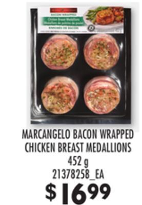 Loblaws Marcangelo bacon wrapped chicken breast medallions 452 g offer