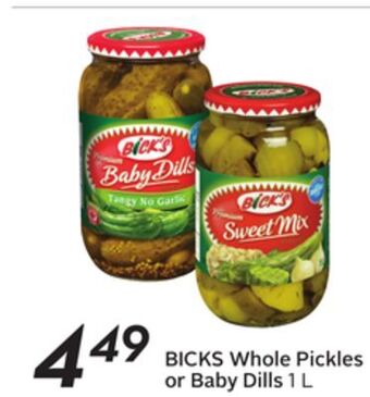 Sobeys Whole pickles or baby dills offer
