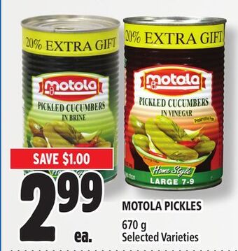 Metro Motola pickles offer