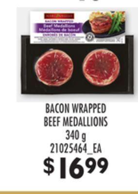 Loblaws Marc angelo bacon wrapped beef medallions, 340 g offer