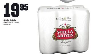 Loblaws Stella artois, 6x473 ml cans offer
