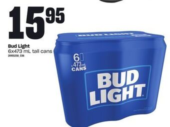 Loblaws Bud light, 6x473 ml tall cans offer