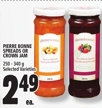 Metro Pierre bonne spreads or crown jam offer
