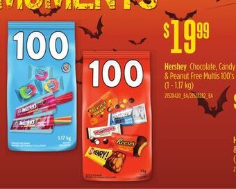 Loblaws Hershey chocolate, candy & peanut free multis, 100's (1 - 1.17 kg) offer