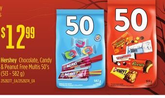 Loblaws Hershey chocolate, candy & peanut free multis 50's (513 - 58 g) offer