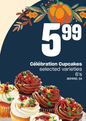 Loblaws Célébration cupcakes, 6's offer