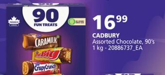 Loblaws Cadbury assorted chocolate, 90's 1 kg offer