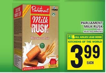 Food Basics Parliament milk rusk offer