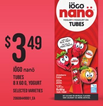 Loblaws Iögo nanö tubes 8 x 60 g, yogurt offer