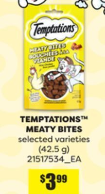 Loblaws Temptations meaty bites, (42.5 g) offer