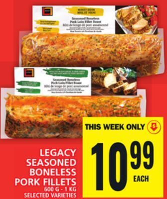 Food Basics Legacy seasoned boneless pork fillets offer